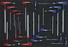T-handle-TX and hexagon socket key wrench set