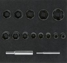 Spiral profile socket set