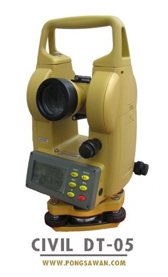 กล้องวัดมุมอิเล็กทรอนิกส์ CIVIL รุ่น DT-05 ชนิดอ่านค่ามุมละเอียด 5 ฟิลิปดา