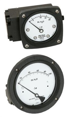 Differential Pressure Gauge/Switch/Transmitter MID-WEST INSTRUMENT Model 142