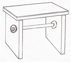 โต๊ะวางเครื่องชั่ง (Balance Table) ขนาด 80 x 50 x 75 ซม. (กว้าง x ลึก x สูง)
