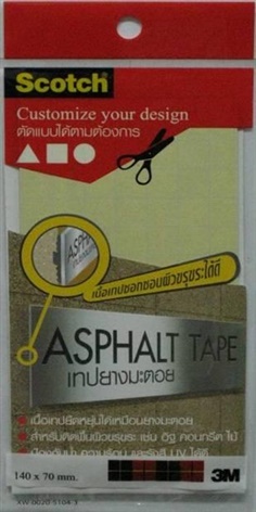 3M Scotch? Asphalt Tape (140mm. X 70mm.) เทปยางมะตอยสำหรับพื้นผิวขรุขระ 