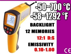 IT04-เครื่องมือวัดอุณหภูมิ Digital Infrared Thermometer -50 to 700C