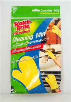 Scotch Brite Cleaning Mitt ถุงมือผ้าเช็ดอเนกประสงค์