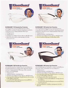 แว่นตานิรภัย KleenGurard รุ่น V10, V20, V30, V40 ทั้งปลีกและส่ง ราคาพิเศษ