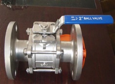  ANSI 3Pc Flanged Ball Valve With Mouting Pad