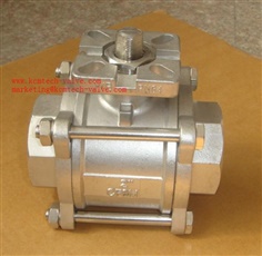  3 pc ball valve with mounting pad
