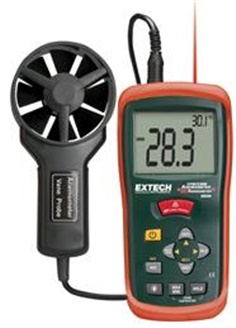 เครื่องวัดความเร็วลมและวัดอุณหภูมิแบบอินฟราเรด Extech AN200 Thermo-Anemometer