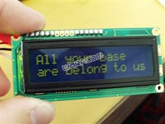 Basic 16x2 Character LCD FSTN - Yellow on Blue 