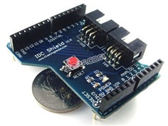 Arduino 6 socket IDC SPI Shield + Free 6pin Cable 