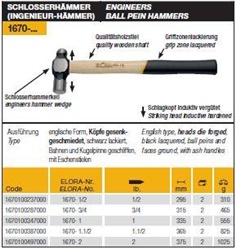 Engineers Ball  Pein Hammers