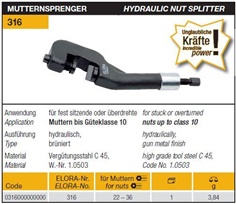 Hydraulic Nut Splitter