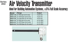 Dwyer Series AVU เซนเซอร์วัดความเร็วลม (Air Velocity Transmitter)