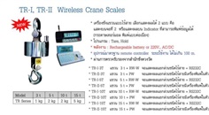 เครื่องชั่ง Tscale รุ่น TR-I, TR-II Wireless Crane Scales