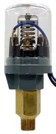 SANWA DENKI Pressure Switch SPS-8T-PD-20, ON/50kg/cm2, OFF/65kg/cm2, Brass, R3/8