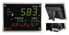Rotronic CO2 Display เครื่องวัดและแสดงคุณภาพอากาศในอาคารแบบติดผนัง ขนาดใหญ่ (Indoor Air Quality Display)
