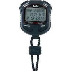 นาฬิกาจับเวลา Q & Q  HS45-001 stopwatch pacemaker function 10LAP  