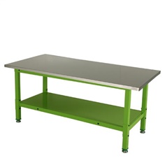 โต๊ะเหล็ก ROCKY Workbench มีชั้นวางของด้านล่าง 1 ชั้น รุ่น RWB-SUSF  (size: W1800xD900xH820)