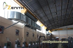 ระบบพัดลมไอน้ำในอุตสาหกรรม ออกแบบและติดตั้งระบบ Evaporative Cooling System