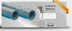 ท่ออลูมิเนียมไฟเบอร์กลาส ป้องกันความร้อนท่อไอเสียรถยนต์ / Aluminum Fiberglass Protection Sleeves (AL-AG) - Heat Protection Tube 