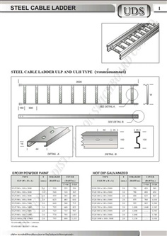 Steel Cable Ladder ULP and ULH Type (รางเคเบิ้ลแลดเดอร์)