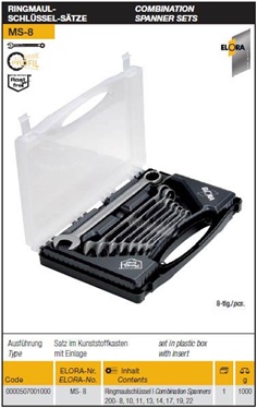 MS-8 Combination Spanner Sets