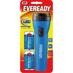 ไฟฉาย คละสี Eveready EV2D1 LED + ถ่าน 950 ( ปลีก - ส่ง)