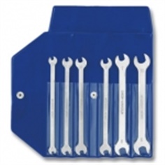 Small double open ended spanner set 6 pieces 