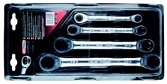 GEARplus Double ring ratcheting spanner set for TX E profile