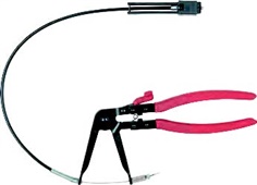 Hose clamp pliers with bowden cable