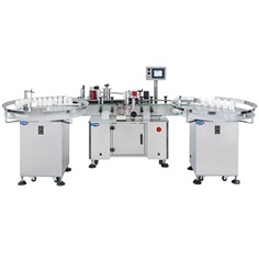 Automatic Round Bottle Labeler with Rotary Table