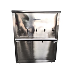 ตู้ทำน้ำเย็น สแตนเลส ขนาด 5 ก๊อก สามารถทำความเย็นได้ 75 ลิตร ต่อ ชั่วโมง