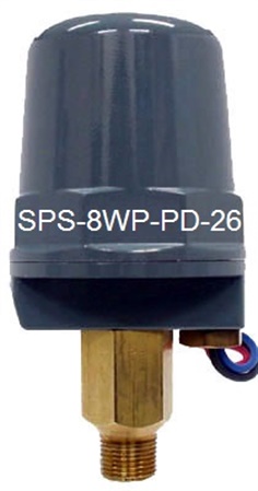 SANWA DENKI Pressure Switch SPS-8WP-PD-26, ON/10MPa, OFF/8.3MPa, R3/8, Brass