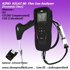 เครื่องวัดประสิทธิการเผาไหม้ KIMO KIGAZ 80    ( Bluetooth & Mobile Application)