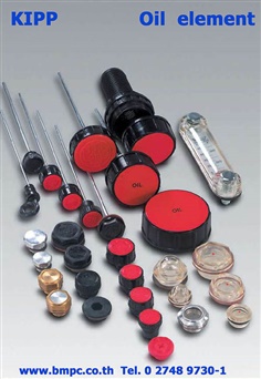 Kipp, Oil level gauge, sight glasses, oil plug, Screw plug, Vent screw, Dipstick, Filler neck  