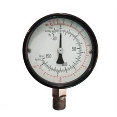 100mm multi scale indication dial pointer type   stainless steel connection industrial use ammonia meter