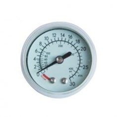 40mm white plastic case luminous paint dial medical oxygen pressure gauge