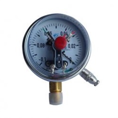 100mm / 4 inch lower entry chrome plate case electric contact radial pressure gauge manometer
