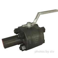 3Pc Reduce Port 2500LB Forged Ball Valve,3/8x1/2,A105,BW End