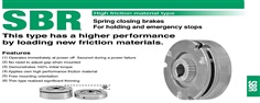 SINFONIA Electromagnetic Brake SBR Series (High Friction Material)