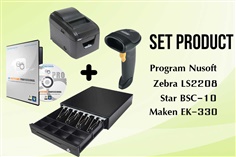 โปรแกรม POS ระบบขายสินค้า ขายหน้าร้าน ปลีก-ส่ง คุณภาพสูง + เครื่องพิมพ์ใบเสร็จอย่างย่อ Star BSC10 + ลิ้นชักเก็บเงิน EK330 + เครื่องสแกนบาร์โค้ด LS2208 สามารถรู้ยอดขายสินค้า ยอดกำไรขาดทุน ยอดสินค้าคงเหลือ ยอดซื้อสะสมของสมาชิก ยอดลูกหนี้ค้างชำระได้ทันที