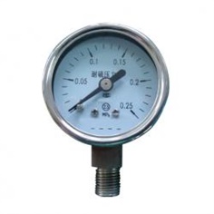 1.5 inch-40mm full stainless steel bottom thread type pressure manometer รหัส YBF-40A