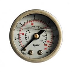 All stainless steel back connection wika type glycerine or silicone oil filled pressure gauge รหัส YBF-40D