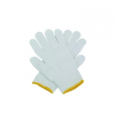ถุงมือผ้าทอด้ายดิบ ( Knitted Gloves Yellow )
