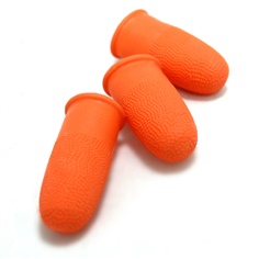 ถุงนิ้วแบบหนาป้องกันการบาด สีส้ม
