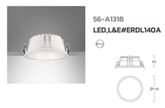 Down Light LED L&E# ERDL140A