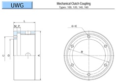OGURA Mechanical Clutch Coupling UWG 100