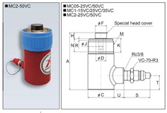 RIKEN Hydraulic Cylinder MC2-25VC