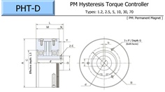 OGURA Permanent Magnet Hysteresis Torque Controller PHT 1.2D, 2.5D, 5D, 10D, 30D, 70D Series