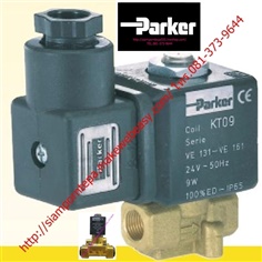 P-VE131.4FV "Parker"Solenoid valve 2/2 size 1/4" Pressure 0-8 bar 140C ไฟ 12v 24v 110v 220v ส่งฟรีทั่วประเทศ